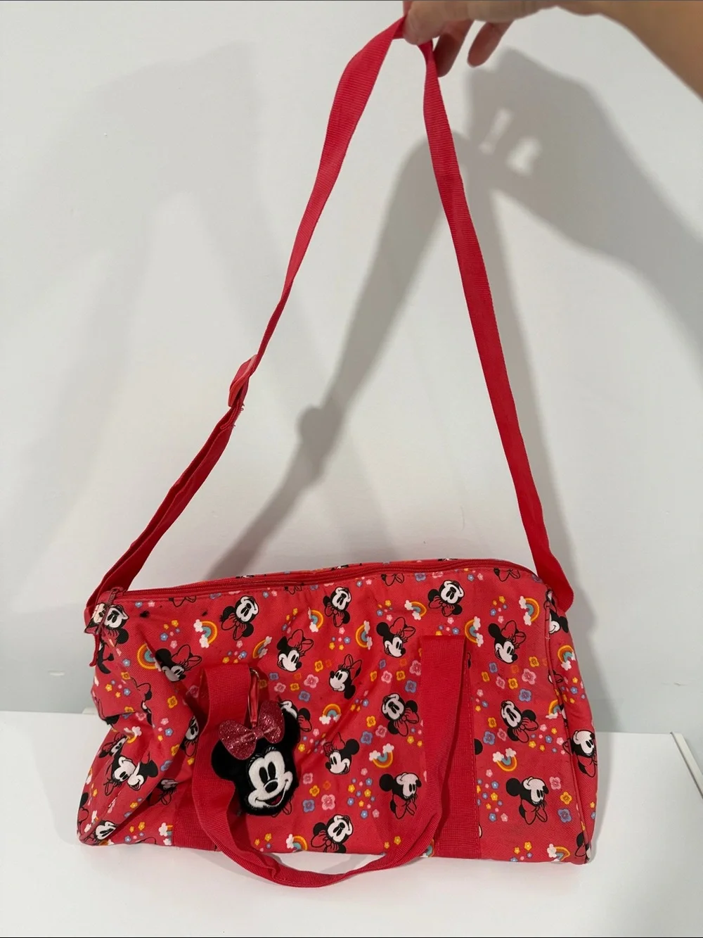 Disney Red Minnie Mouse Printed Kids Duffle Bag